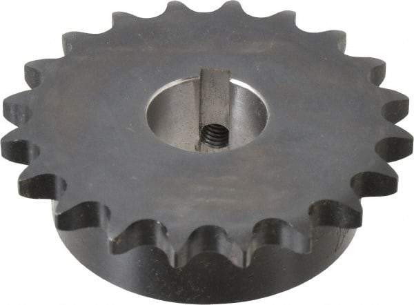 Browning - 20 Teeth, 1/2" Chain Pitch, Chain Size 40, Finished Bore Sprocket - 1" Bore Diam, 3.196" Pitch Diam, 3.45" Outside Diam - Top Tool & Supply