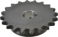 Browning - 20 Teeth, 5/8" Chain Pitch, Chain Size 50, Finished Bore Sprocket - 1" Bore Diam, 4" Pitch Diam, 4.32" Outside Diam - Top Tool & Supply