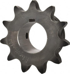 Browning - 11 Teeth, 3/4" Chain Pitch, Chain Size 60, Finished Bore Sprocket - 1-1/4" Bore Diam, 2.662" Pitch Diam, 2.96" Outside Diam - Top Tool & Supply