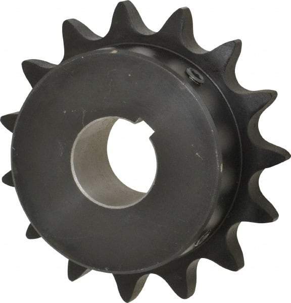 Browning - 15 Teeth, 3/4" Chain Pitch, Chain Size 60, Finished Bore Sprocket - 1-1/8" Bore Diam, 3.607" Pitch Diam, 3.98" Outside Diam - Top Tool & Supply