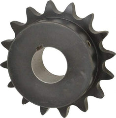 Browning - 16 Teeth, 3/4" Chain Pitch, Chain Size 60, Finished Bore Sprocket - 1-1/4" Bore Diam, 3-27/32" Pitch Diam, 4.22" Outside Diam - Top Tool & Supply