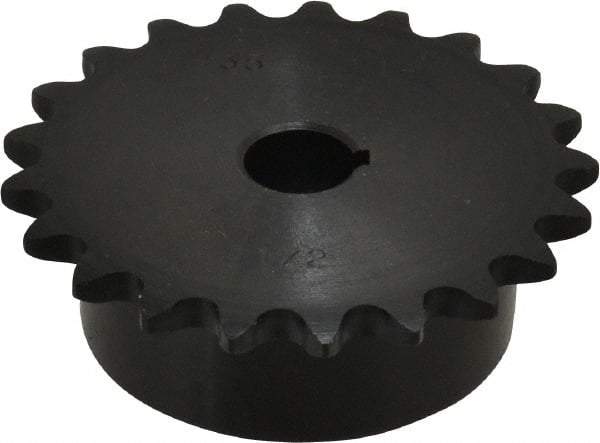 Browning - 21 Teeth, 3/8" Chain Pitch, Chain Size 35, Finished Bore Sprocket - 1/2" Bore Diam, 2.516" Pitch Diam, 2.7" Outside Diam - Top Tool & Supply