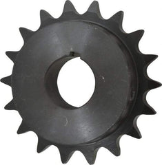 Browning - 18 Teeth, 5/8" Chain Pitch, Chain Size 50, Finished Bore Sprocket - 1-3/16" Bore Diam, 3.599" Pitch Diam, 3.92" Outside Diam - Top Tool & Supply