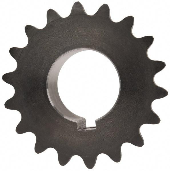 Browning - 18 Teeth, 3/8" Chain Pitch, Chain Size 35, Finished Bore Sprocket - 1" Bore Diam, 2.159" Pitch Diam, 2.35" Outside Diam - Top Tool & Supply