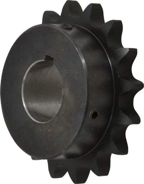 Browning - 16 Teeth, 3/4" Chain Pitch, Chain Size 60, Finished Bore Sprocket - 1-3/8" Bore Diam, 3-27/32" Pitch Diam, 4.22" Outside Diam - Top Tool & Supply