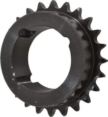 Browning - 24 Teeth, 1/2" Chain Pitch, Chain Size 40, TB Bushed Sprocket - 3.831" Pitch Diam, 4.1" Outside Diam - Top Tool & Supply