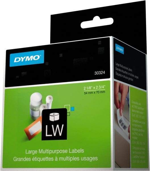 Dymo - 2-3/4" Long, White Label Printer Cartridge - For DYMO LabelWriter Printers - Top Tool & Supply