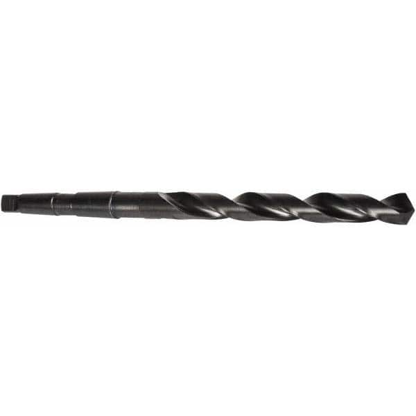 Taper Shank Drill Bit: 0.5807″ Dia, 2MT, 118 °, High Speed Steel Oxide Finish, 4.4882″ Flute Length, 8.3465″ OAL, Standard Point, Spiral Flute