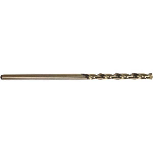 #9 2-7/16″ Flute Length 135° Cobalt Aircraft Extension Drill Straw Finish, 0.196″ Diam Straight-Cylindrical Shank, Split Point, Self-Centering, Series CO501-6