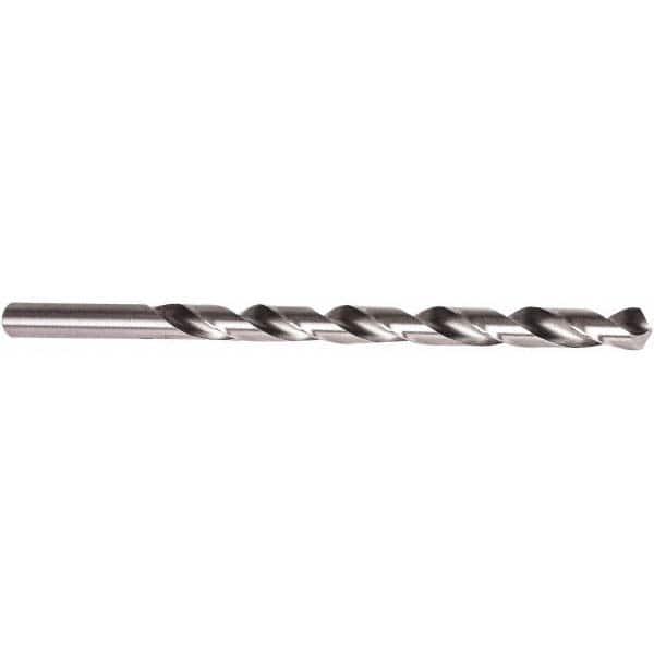 Extra Length Drill Bit: 0.1875″ Dia, 118 °, High Speed Steel Uncoated, 11″ Flute Length, 15″ OAL, Spiral Flute, Straight-Cylindrical Shank, Series 1511