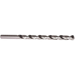 Extra Length Drill Bit: 0.5469″ Dia, 118 °, High Speed Steel Uncoated, 9″ Flute Length, 12″ OAL, Spiral Flute, Straight-Cylindrical Shank, Series 1290