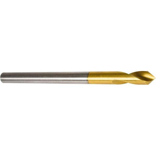 Precision Twist Drill - 1" Body Diam, 90°, 10" OAL, High Speed Steel Spotting Drill - Top Tool & Supply