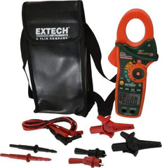 Extech - EX840, CAT IV, Digital True RMS Auto Ranging Clamp Meter with 1.7" Clamp On Jaws - 1000 VAC/VDC, 1000 AC/DC Amps, Measures Voltage, Capacitance, Continuity, Frequency, Resistance, Temperature - Top Tool & Supply