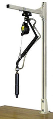 Qualtech - 0.9 to 2.3 kg Holding Capacity, 2 to 5 Lbs. Holding Capacity, Torque Arm with Swing Jib - 18 to 25 (Telescoping Arm) and 9 (Fixed Arm) Inch Long, 5 Ft. High, Rail Mount, Tool Balancer Included - Top Tool & Supply