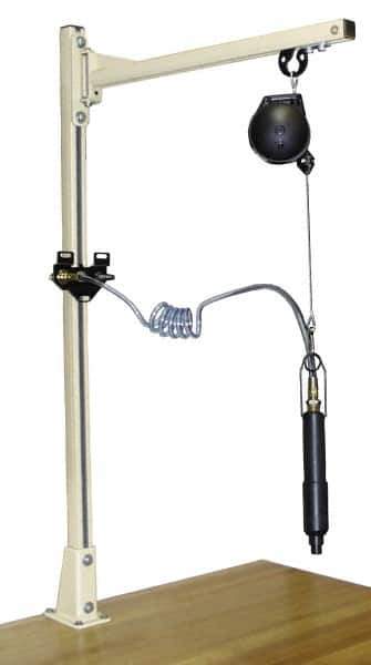 Qualtech - 3 to 5 Lbs. Holding Capacity, Swing Jib Kit - 36 Inch Long, 1.52 m High, Column Mount, Tool Balancer Included - Top Tool & Supply