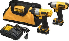 DeWALT - 12 Volt Cordless Tool Combination Kit - Includes 1/4" Impact Driver & 1/4" Screwdriver, Lithium-Ion Battery Included - Top Tool & Supply