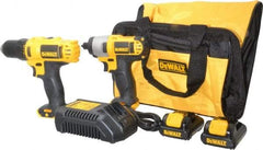 DeWALT - 12 Volt Cordless Tool Combination Kit - Includes 1/4" Impact Driver & 3/8" Drill/Driver, Lithium-Ion Battery Included - Top Tool & Supply