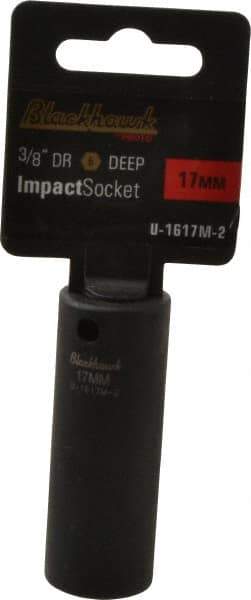 Blackhawk by Proto - 3/8" Drive 17mm Deep Impact Socket - 6 Points, 2-13/16" OAL - Top Tool & Supply