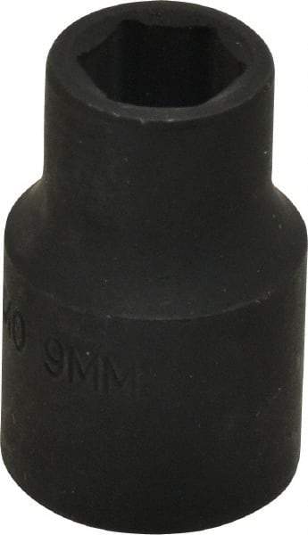 Blackhawk by Proto - 3/8" Drive 9mm Standard Impact Socket - 6 Points, 1" OAL - Top Tool & Supply