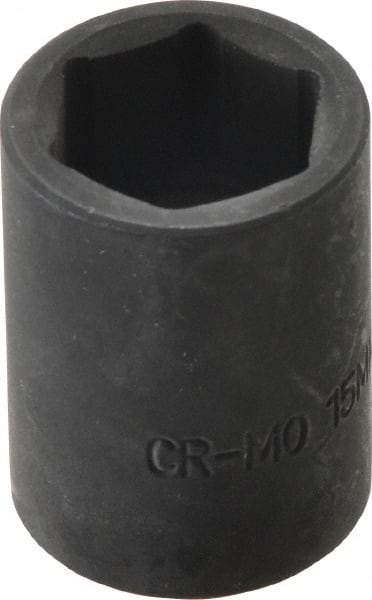 Blackhawk by Proto - 3/8" Drive 15mm Standard Impact Socket - 6 Points, 1-3/32" OAL - Top Tool & Supply