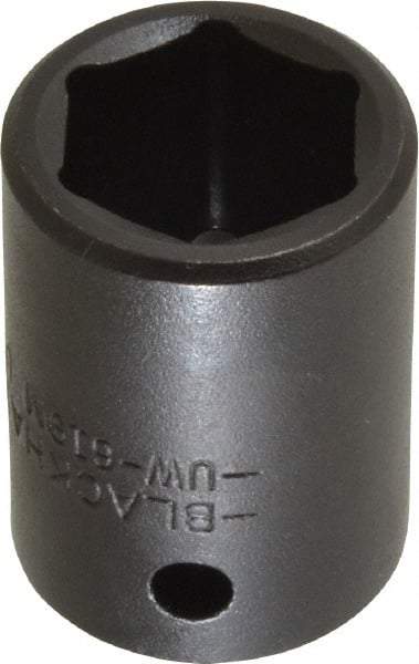 Blackhawk by Proto - 1/2" Drive 19mm Standard Impact Socket - 6 Points, 1-1/2" OAL - Top Tool & Supply