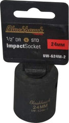 Blackhawk by Proto - 1/2" Drive 24mm Standard Impact Socket - 6 Points, 1-5/8" OAL - Top Tool & Supply