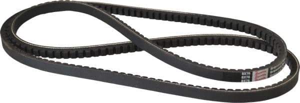 Browning - Section BX, 21/32" Wide, 79" Outside Length, Gripnotch V-Belt - Rubber Compound, Gripnotch, No. BX76 - Top Tool & Supply