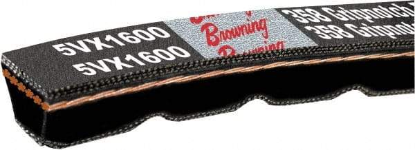 Browning - Section 3VX, 3/8" Wide, 140" Outside Length, Gripnotch V-Belt - Rubber Compound, 358 Gripnotch, No. 3VX1400 - Top Tool & Supply