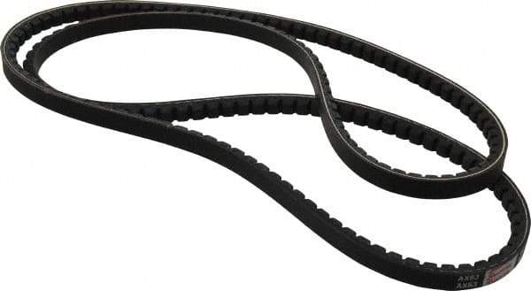 Browning - Section AX, 1/2" Wide, 65" Outside Length, Gripnotch V-Belt - Rubber Compound, Gripnotch, No. AX63 - Top Tool & Supply