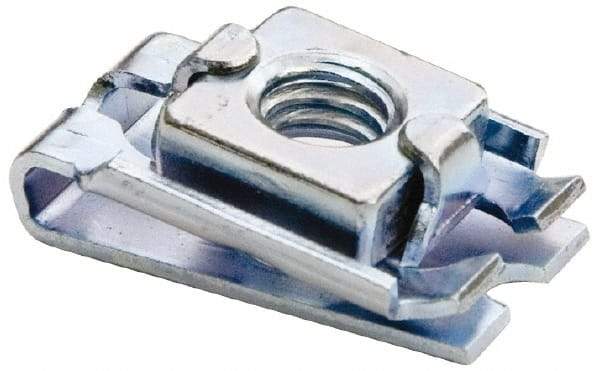 Made in USA - 5/16-18 Screw, 0.096 to 0.141" Thick, Spring Steel U Nut Retainer - 1/2" Center Edge, Zinc-Plated Finish - Top Tool & Supply