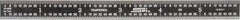 SPI - 6" Long, 1/100, 1/64, 1/32, 1/10" Graduation, Flexible Steel Rule - 5R Graduation Style, 1/2" Wide, Black, Black Chrome Finish - Top Tool & Supply