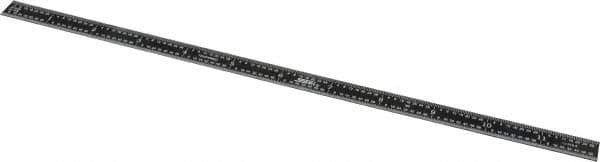 SPI - 12" Long, 1/64, 1/50, 1/32, 1/10" Graduation, Flexible Steel Rule - 3R Graduation Style, 1/2" Wide, Black, Black Chrome Finish - Top Tool & Supply