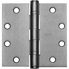 Stanley - 4-1/2" Long x 4-1/2" Wide Grade 1 Steel Full Mortise Ball Bearing Commercial Hinge - Top Tool & Supply