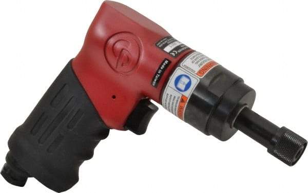 Chicago Pneumatic - 1/4" Bit Holder, 2,200 RPM, Pistol Grip Handle Air Screwdriver - 124 In/Lb Torque, 1/4 NPT Inlet, 2.5 CFM - Top Tool & Supply