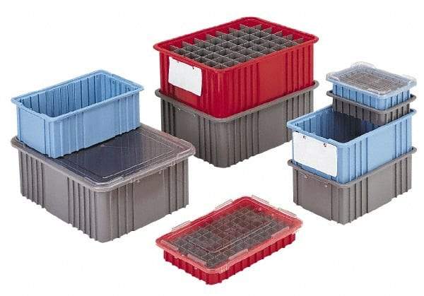 LEWISBins+ - 0.43 Cu Ft, 40 Lb Load Capacity Red Polyethylene Dividable Container - Stacking, 16-1/2" Long x 10.9" Wide x 6" High - Top Tool & Supply