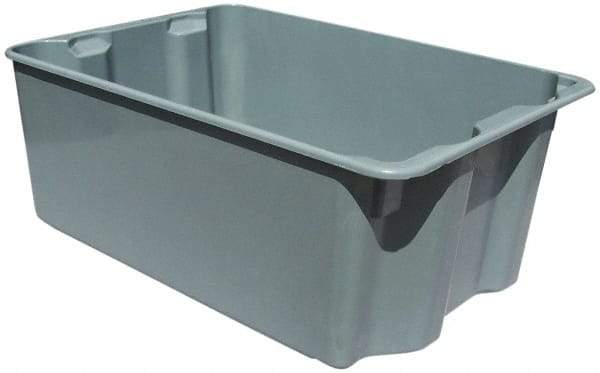 MFG Tray - 500 Lb Load Capacity Gray Fiberglass Tote Container - Stacking, Nesting, 27-1/2" Long x 20" Wide x 14.1" High - Top Tool & Supply