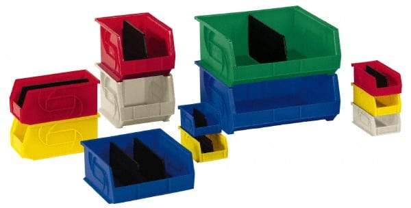 LEWISBins+ - 40 Lb. Load Capacity, 14-3/4" Deep, Red Polypropylene Hopper Stacking Bin - 7" High x 16-1/2" Wide x 14-3/4" Long - Top Tool & Supply