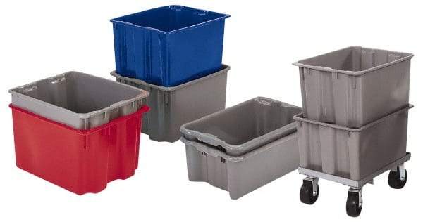 LEWISBins+ - 2.3 Cu Ft, 70 Container, 300 Stack Lb Load Capacity Blue Polyethylene Tote Container - Stacking, Nesting, 28.4" Long x 18.7" Wide x 10-1/2" High - Top Tool & Supply