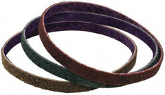 3M - 1/4" Wide x 24" OAL, Aluminum Oxide Abrasive Belt - Aluminum Oxide, Medium, Nonwoven, Series DF-BL - Top Tool & Supply