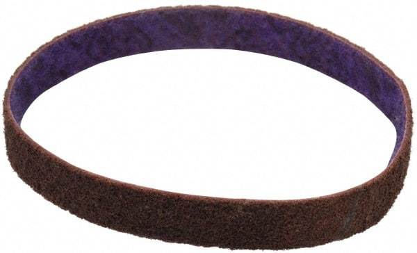 3M - 3/4" Wide x 18" OAL, Aluminum Oxide Abrasive Belt - Aluminum Oxide, Medium, Nonwoven, Series DF-BL - Top Tool & Supply