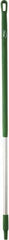 Vikan - 51 x 1-1/4" Aluminum Squeegee Handle - European Threaded Connection, Green - Top Tool & Supply