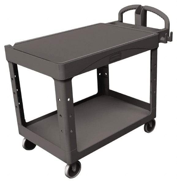 Rubbermaid - 750 Lb Capacity, 25" Wide x 53-5/8" Long x 32-1/4" High Standard Utility Cart - 2 Shelf, Plastic - Top Tool & Supply