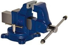 Yost Vises - 5" Jaw Width, 8" Opening Capacity, 5" Throat Depth, Ductile Iron Swivel Bench Vise - Bolt Down Base Attachment - Top Tool & Supply