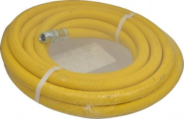 Continental ContiTech - 1/2" ID x 0.89" OD 25' Long Oil Resistant Air Hose - MNPT x MNPT Ends, 500 Working psi, -20 to 190°F, 1/2" Fitting, Yellow - Top Tool & Supply