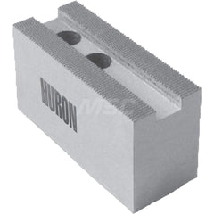 Huron Machine Products - Soft Lathe Chuck Jaws; Jaw Type: Square ; Material: 1018 Steel ; Jaw Interface Type: 1.5mm x 60? Serrated ; Maximum Compatible Chuck Diameter (Inch): 6 ; Minimum Compatible Chuck Diameter (Inch): 1 ; Overall Height (Inch): 3 - Exact Industrial Supply