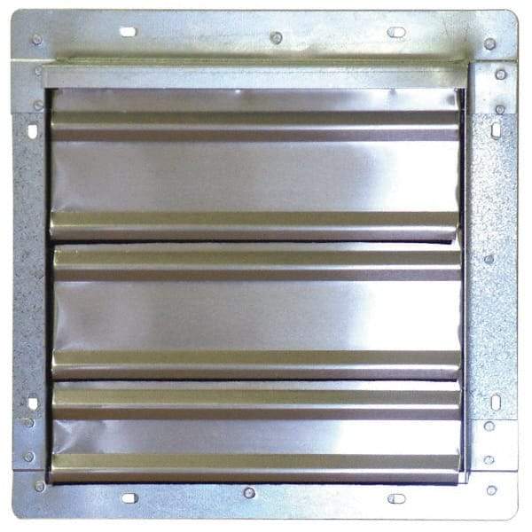 Marley - 12" Square, Aluminum Fan Shutter - 15" Overall Height x 15" Overall Width - Top Tool & Supply