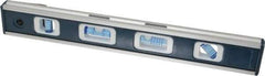 Empire Level - Magnetic 12" Long 4 Vial Torpedo Level - Aluminum, Silver, 1 45°, 1 Level, 1 Plumb & 1 Vari-Pitch Vials - Top Tool & Supply