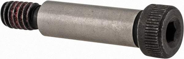 Value Collection - 5/16" Shoulder Diam x 1" Shoulder Length, 1/4-20 UNC, Hex Socket Shoulder Screw - 4140 Alloy Steel with Nylon Locking Patch, 7/32" Head Height x 7/16" Head Diam - Top Tool & Supply