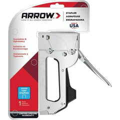 Arrow - Manual Staple Gun - Chrome Plated Steel - Top Tool & Supply