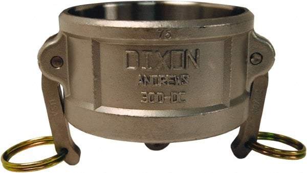 Dixon Valve & Coupling - 5" Stainless Steel Cam & Groove Suction & Discharge Hose Dust Cap For Use with Adapters - Part DC, 75 Max psi - Top Tool & Supply